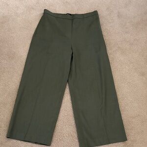 Theory Olive Green Wide-Leg Women's Pants
